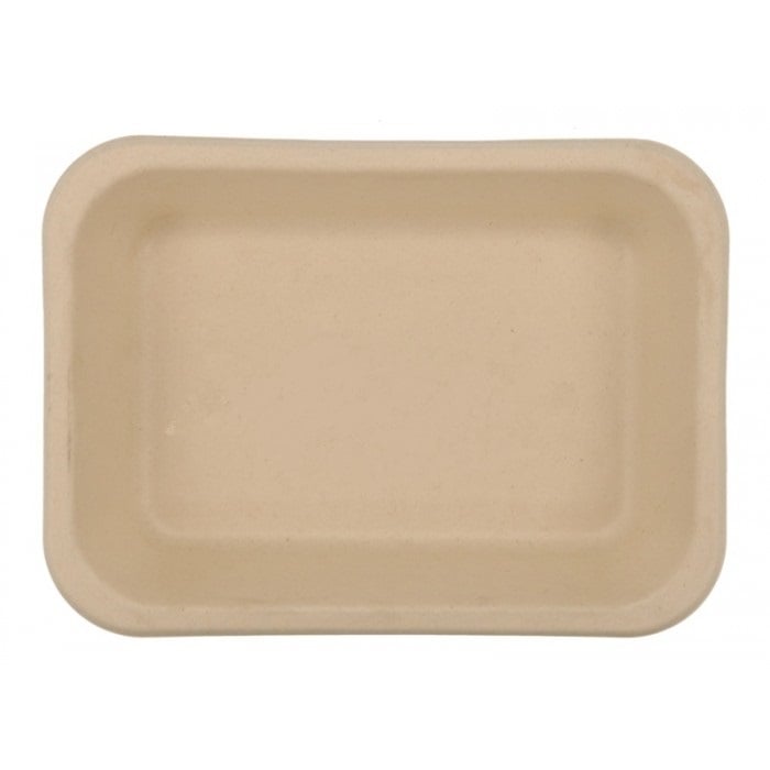 Caserola BIO Termosudabila 1 Compartiment 600 CC, Kraft natur, 187 x 137 x 40 mm/ 300 bax [4]