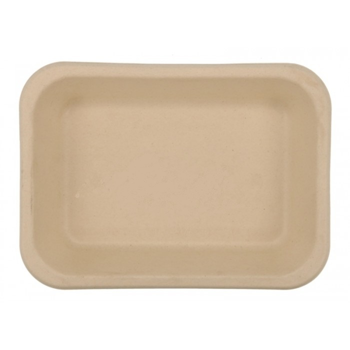 Caserola BIO+CPET Termosudabila 1 Compartiment 600 CC, Kraft natur, 187 x 137 x 40 mm/ 300 bax [4]