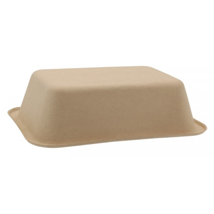 Caserola BIO Termosudabila 1 Compartiment 800 CC, Kraft natur, 187 x 137 x 50 mm/ 300 bax [4]