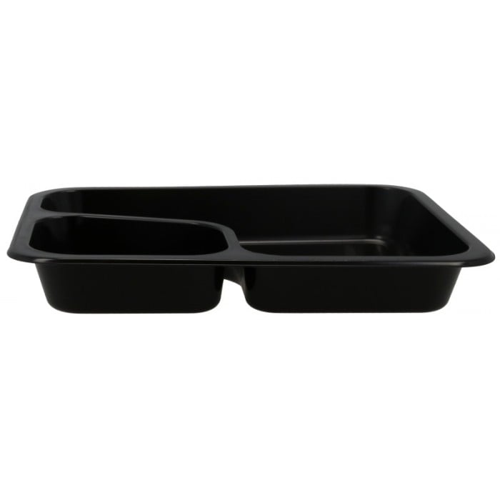Caserola Termosudabila 2 Compartimente, Colt, Neagra, 227 x 178 x 30 mm/ 600 bax [2]
