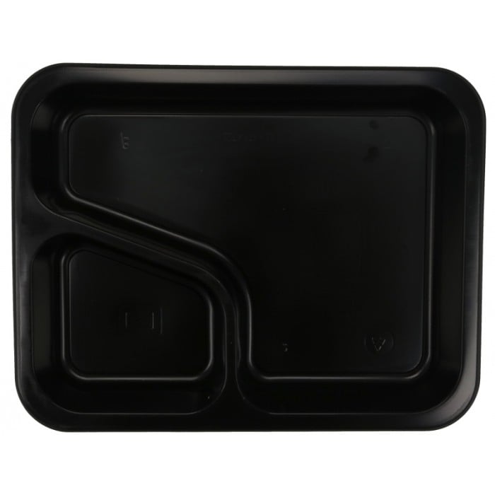 Caserola Termosudabila 2 Compartimente, Colt, Neagra, 227 x 178 x 30 mm/ 600 bax [4]