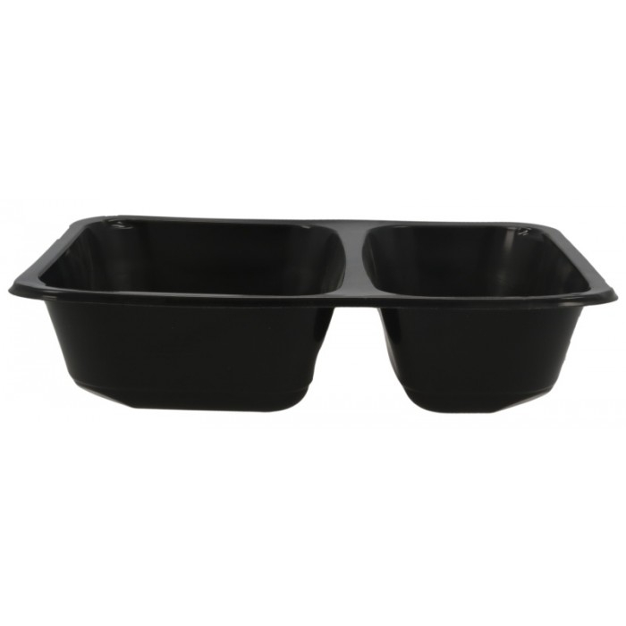 Caserola Termosudabila 2 Compartimente, Neagra, 227 x 178 x 50 mm/ 300 bax [2]
