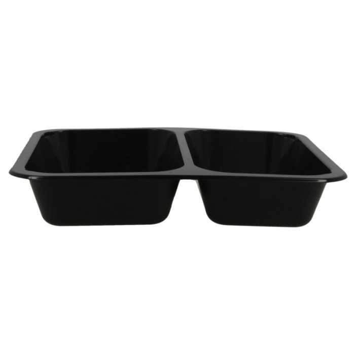 Caserola Termosudabila 2 Compartimente, Neagra, 227 x 178 x 45 mm/ 200 bax [2]