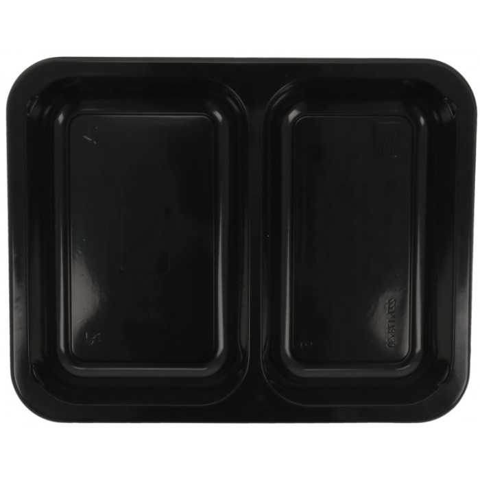 Caserola Termosudabila 2 Compartimente, Neagra, 227 x 178 x 30 mm/ 700 bax [4]