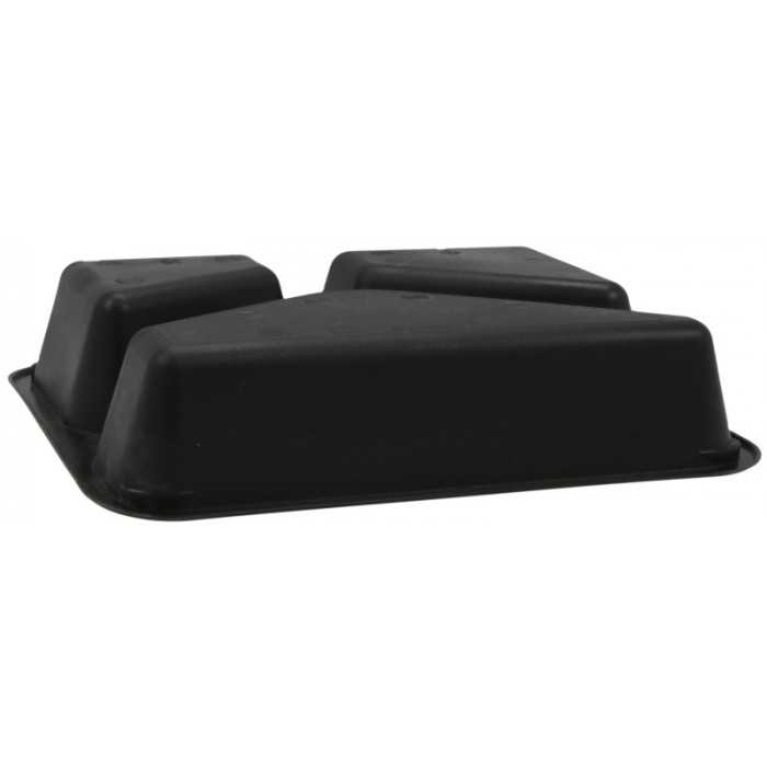 Caserola Termosudabila 3 Compartimente, Neagra, 227 x 178 x 45 mm/ 200 bax [4]