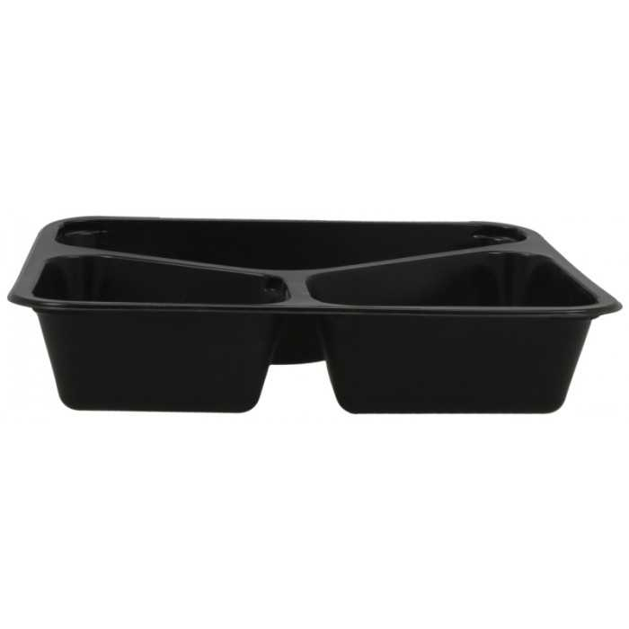 Caserola Termosudabila 3 Compartimente, Neagra, 227 x 178 x 50 mm/ 200 bax [2]