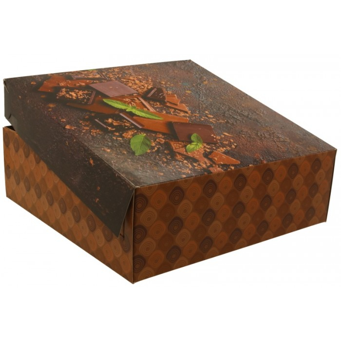 Cutie Carton + Aur Choco, Maro, 250 x 250 x 80 mm/ 76 set/ 1 bax [2]