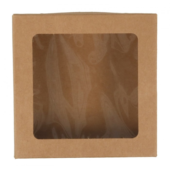 Cutie Carton Kraft Natur + Fereastra, Kraft Natur, 115  x  115  x  40 mm/ 25 set/ 10 ba x  [2]