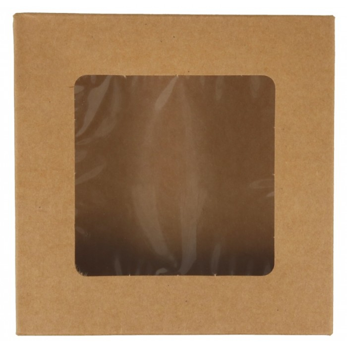 Cutie Carton Kraft Natur + Fereastra, Kraft Natur, 135  x  135  x  50 mm/ 25 set/ 10 ba x  [2]