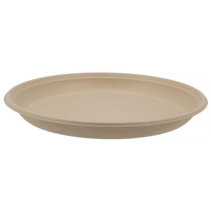 Farfurie Bio Rotunda 1 Compartiment, Natur, D220 x H22 mm/ 50 set/ 10 bax [3]