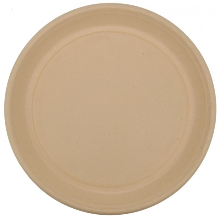 Farfurie Bio Rotunda 1 Compartiment, Natur, D220 x H22 mm/ 50 set/ 10 bax [2]