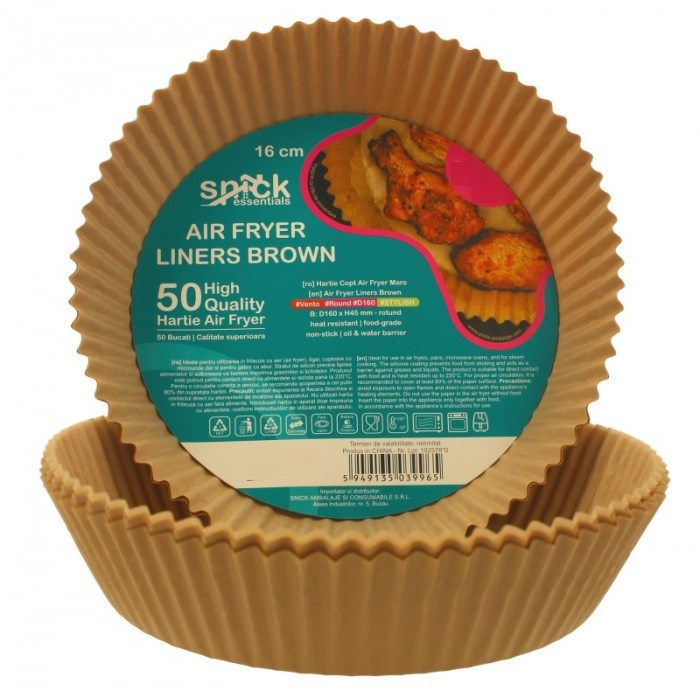 Hartie Copt, Airfryer, Rotunda, D160 x H45 mm/ 50 set/ 12 bax [2]