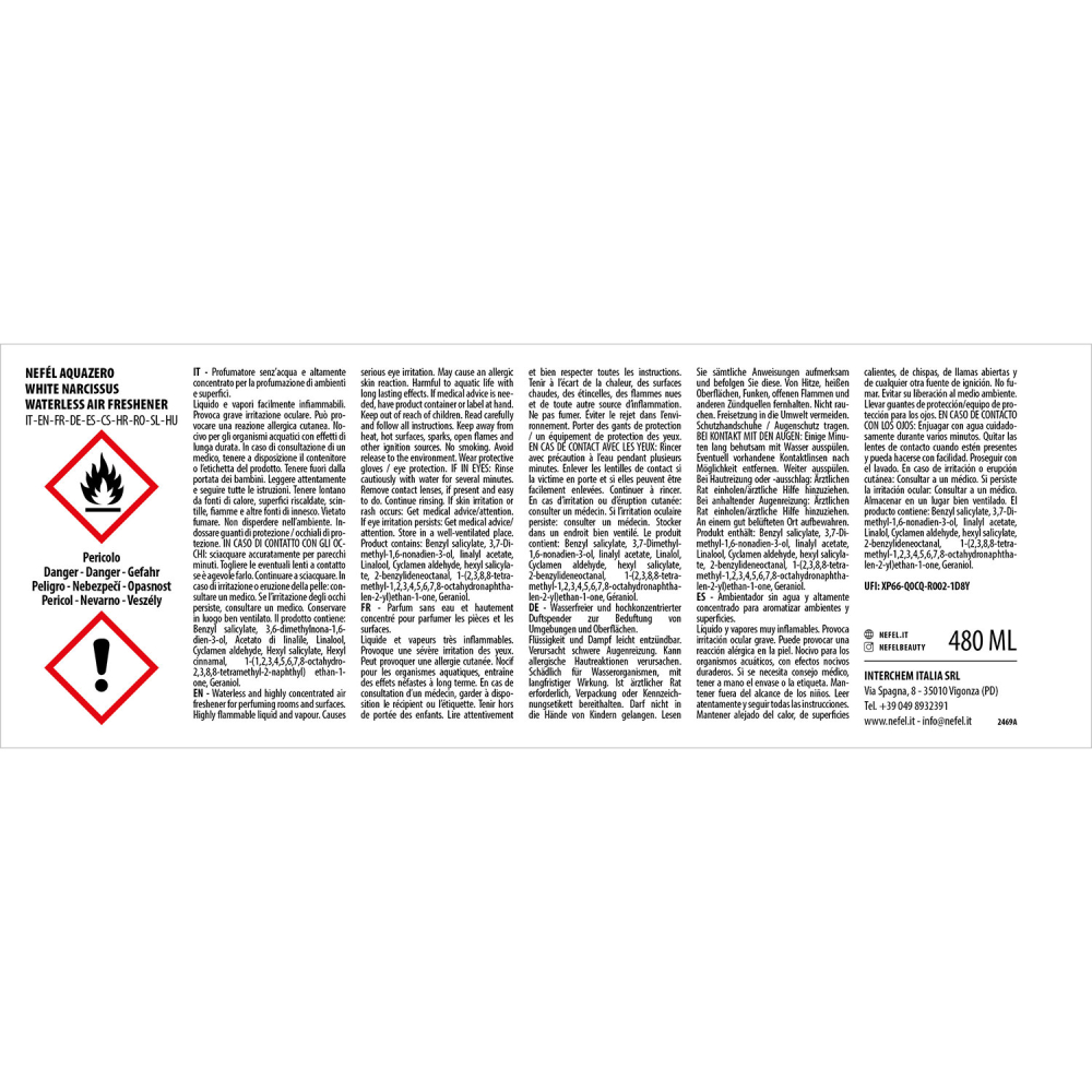 Odorizant Aquazero White Narcissus 480 ml/ 1 buc/ 6 bax [7]