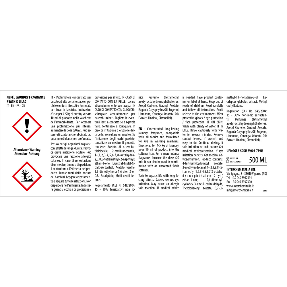 Odorizant Textile Peach & Lilac 500 ml/ 1 buc/ 6 bax [5]