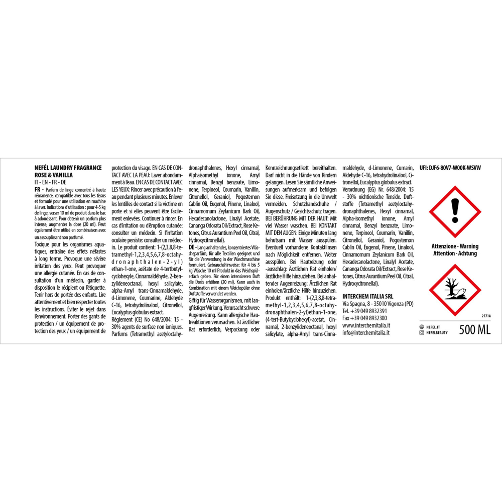 Odorizant Textile Rose & Vanilla 500 ml/ 1 buc/ 6 bax [5]