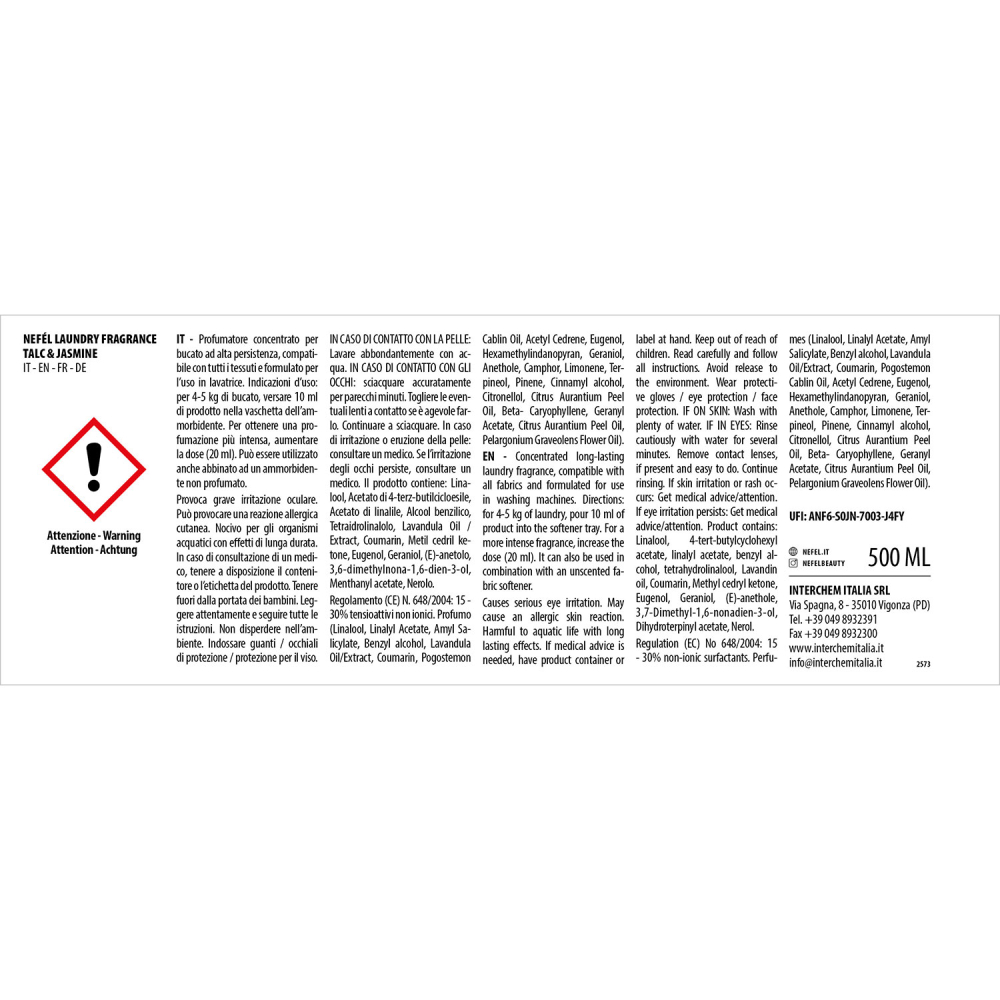 Odorizant Textile Talc & Jasmine 500 mL/ 1 buc/ 6 bax [5]