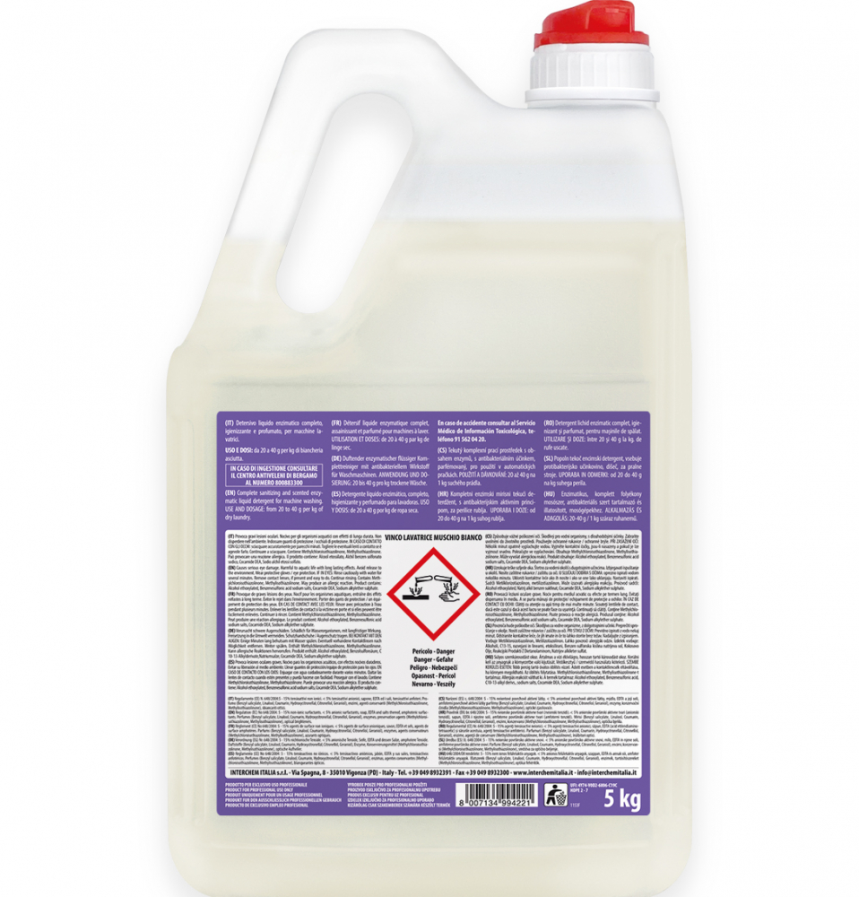 Vinco Lavatrice Muschio Bianco, Detergent lichid complet 5 kg [2]