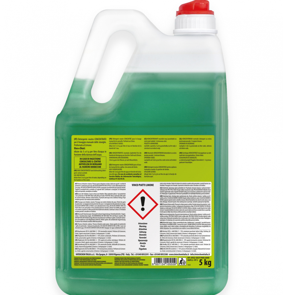 Vinco Piatti Limone, Detergent lichid, vase, manual 5kg [2]
