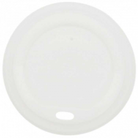 Articole din Carton Kraft Natur + Alb - Capac CPLA, 8oz, Alb, D80 x H20 mm/ 100 set/ 10 bax