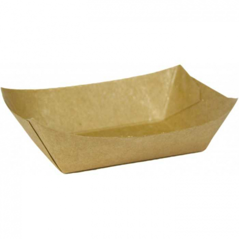 Articole din Carton Kraft Natur - Barcute din carton, 100 CC, Kraft Natur, 120 x 85 x 20 mm/ 250 set/ 4 bax