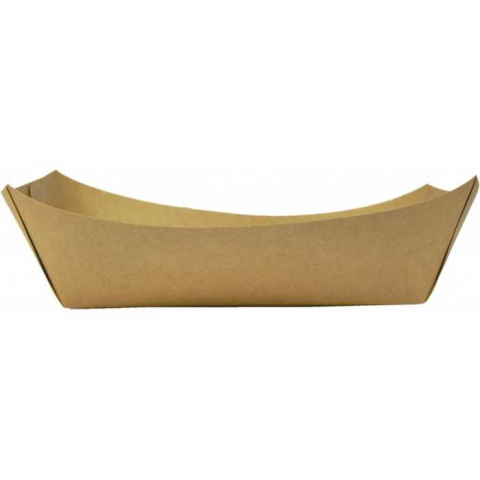 Articole din Carton Kraft Natur - Barcute din carton, 1200 CC, Kraft Natur, 245 x 165 x 57 mm/ 250 set/ 2 bax