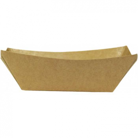Articole din Carton Kraft Natur - Barcute din carton, 220 CC, Kraft Natur, 135 x 100 x 37 mm/ 250 set/ 4 bax