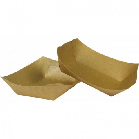 Barcute din carton, 300 CC, Kraft Natur, 160 x 120 x 40 mm/ 250 set/ 4 bax [1]