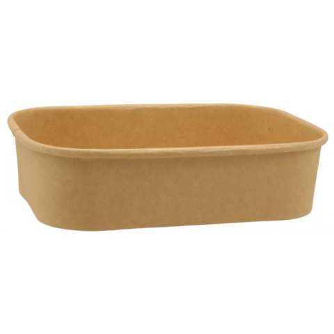 Articole din Carton Kraft Natur - Caserole 500 CC, Natur, 173 x 123 x 41 mm/ 50 set/ 6 bax