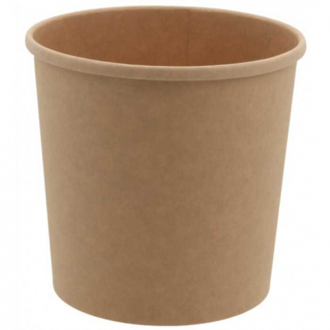 Boluri - Bol 710 CC/ 24oz, Kraft Natur, D115 mm/ 25 set/ 20 bax