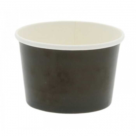 Articole pentru Cofetarii si Gelaterii - Cupe Carton Negre 120 CC D74, Negru, D74 x H48 mm/ 50 set/ 20 bax