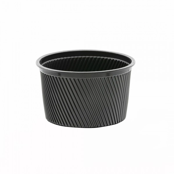 Bol PP, Striatii, 360CC 12 Oz, Negru, D116 x H59 mm/ 50 set/ 10 bax