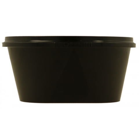 Bol cu Capac PP, 560cc cu Sigiliu/ Negru, D120 x H60 mm/ 50 set/ 9 bax [1]