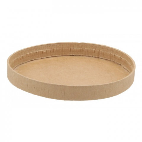 Capac Carton pentru pahar 8oz, Natur, D80 x H10 mm/ 50 set/ 10 bax [2]