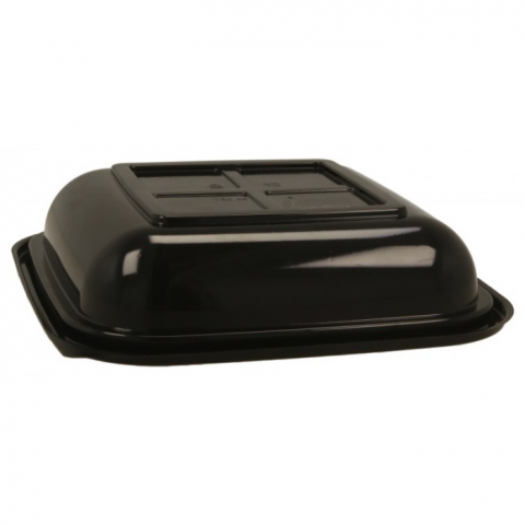 Caserola Salata PET, Neagra 189 x 189 x 44 mm, 750 CC/ 50 set/ 6 bax [2]