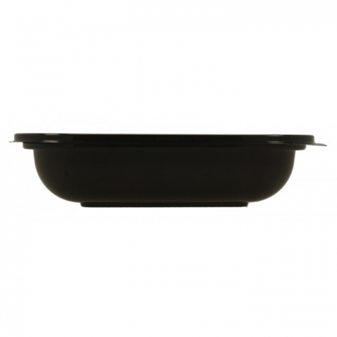 Caserola Salata PET, Neagra 189 x 189 x 44 mm, 750 CC/ 50 set/ 6 bax [1]