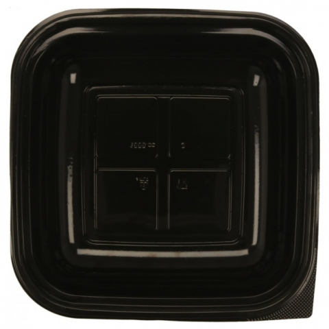Caserola Salata PET, Neagra 189 x 189 x 54 mm, 1000 CC/ 50 set/ 6 bax [4]