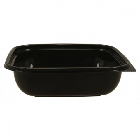 Caserola Salata PET, Neagra 189 x 189 x 54 mm, 1000 CC/ 50 set/ 6 bax [1]