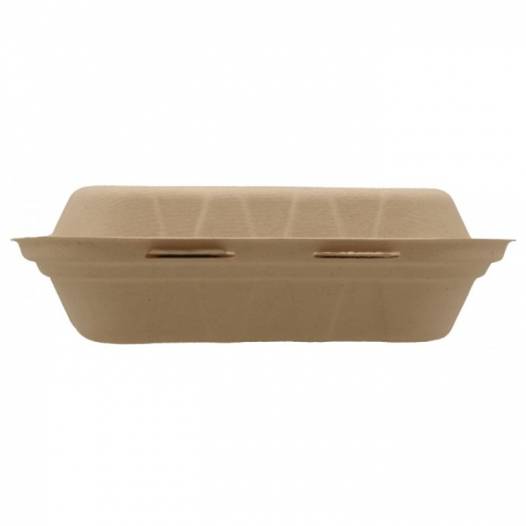 Caserola Bio 1 Compartiment, Natur, 205 x 205 x 60 mm/ 50 set/ 4 bax [3]