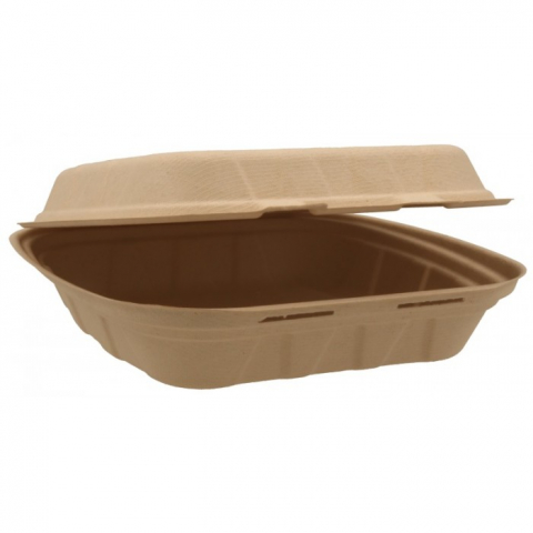 Caserole - Caserola Bio 1 Compartiment, Natur, 205 x 205 x 60 mm/ 50 set/ 4 bax