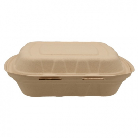 Caserola Bio 1 Compartiment, Natur, 205 x 205 x 60 mm/ 50 set/ 4 bax [2]