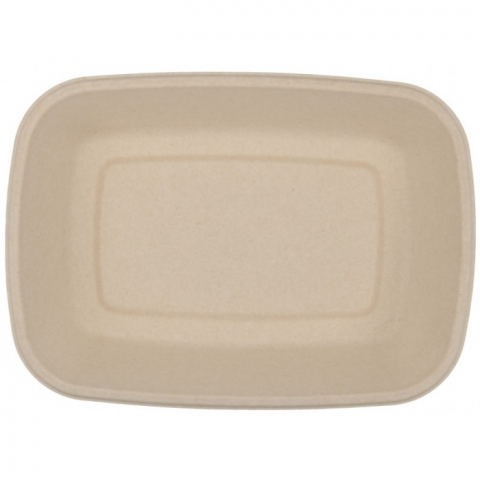 Caserola Bio Dreptunghiulara 1000 CC, Natur, 225 x 160 x 55 mm/ 50 set/ 6 bax [4]