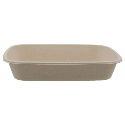 Caserola Bio Dreptunghiulara 750 CC, Natur, 225 x 160 x 45 mm/ 50 set/ 6 bax [1]