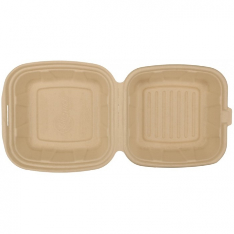 Caserola Bio Hamburger, Natur, 175 x 170 x 95 mm/ 50 set/ 6 bax [3]