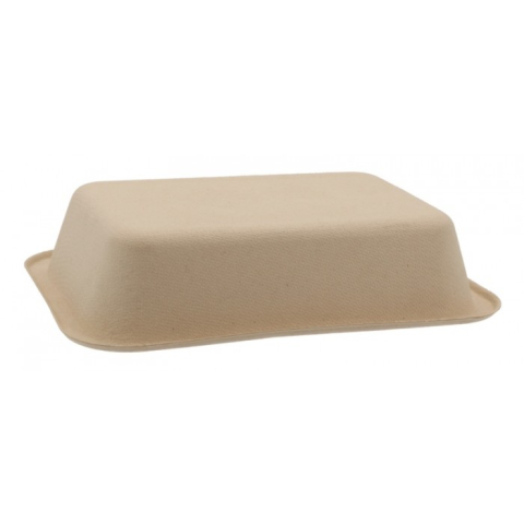 Caserola BIO Termosudabila 1 Compartiment 600 CC, Kraft natur, 187 x 137 x 40 mm/ 300 bax [2]