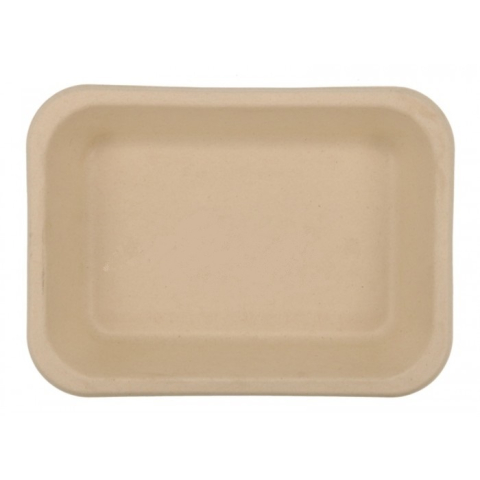 Caserola BIO + CPET Termosudabila 1 Compartiment 800 CC, Kraft natur, 187 x 137 x 50 mm/ 300 bax [4]
