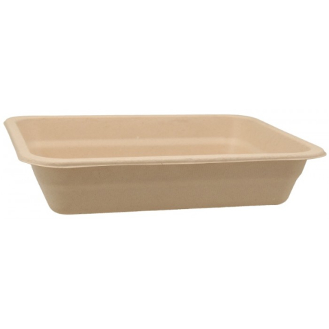 Articole Termo-Sudare - Caserola BIO Termosudabila 1 Compartiment, Kraft natur, 227 x 178 x 45 mm/ 300 bax