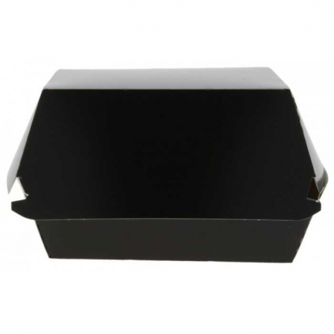 Caserola Burger Mediu, Negru, 120 x 120 x 85 mm/ 50 set/ 4 bax [2]
