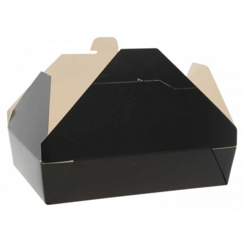 Caserola Cu 4 Clapete 1000 CC, Negru, 215 x 160 x 50 mm/ 50 set/ 4 bax [4]
