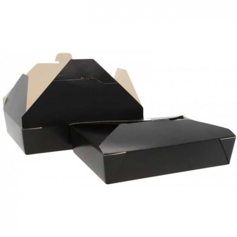Caserola Cu 4 Clapete 1000 CC, Negru, 215 x 160 x 50 mm/ 50 set/ 4 bax [1]