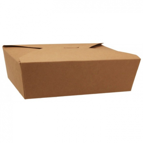 Articole din Carton Kraft Natur - Caserola Cu 4 Clapete 1300 CC, Natur, 215 x 160 x 63 mm/ 50 set/ 4 bax